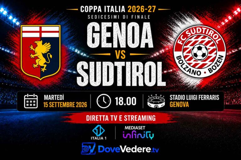 Coppa Italia, Genoa Sudtirol