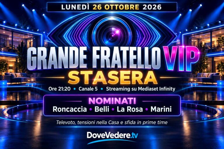 Grande Fratello Vip Stasera
