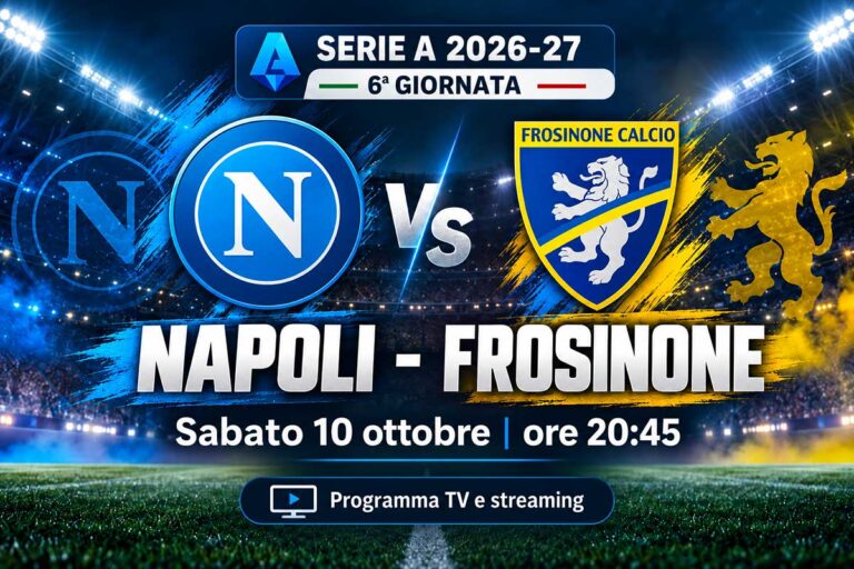 Serie A 2026-27 sesta giornata Napoli Frosinone
